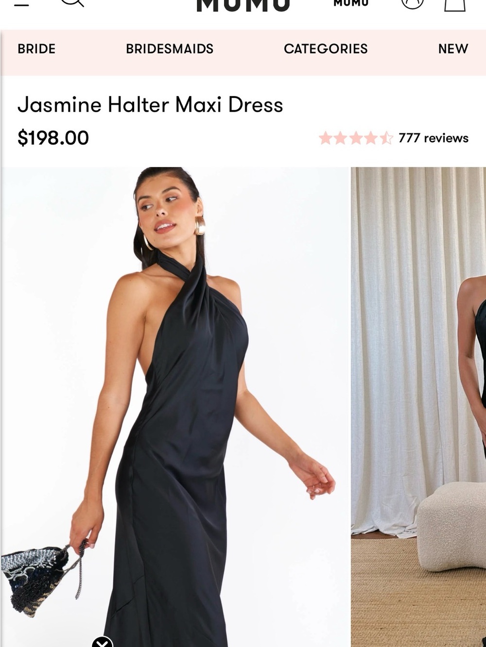 Show Me Your MuMu Jasmine Halter Maxi Dress - Black